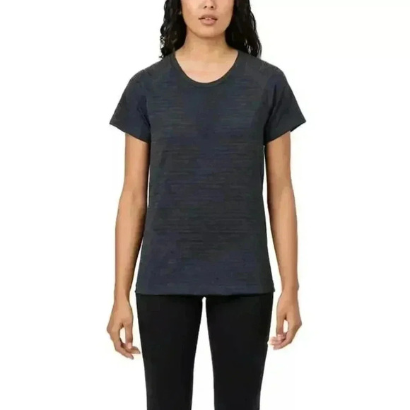 New! Tuff Athletics Active Top XXL Soft Dark Grey Seamless Stretch T-shirt - Picture 2 of 13